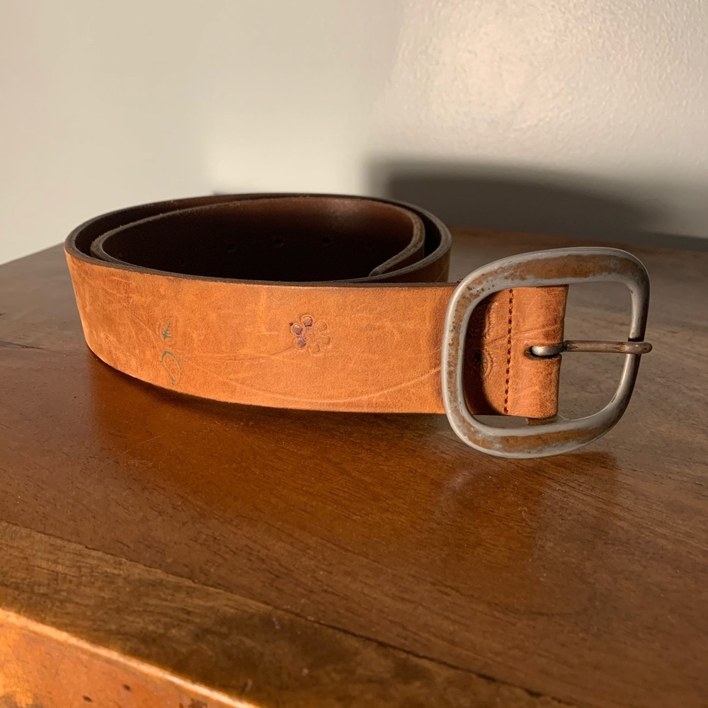French Connection genuine leather belt 30”